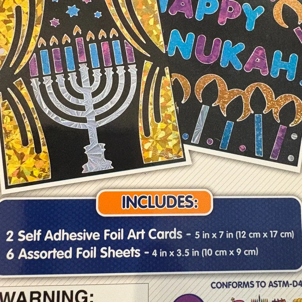 🧩 Lot of 2 Kids’ Kits – Peanuts Puzzle & Chanukah Foil Art Kit ✨🕎